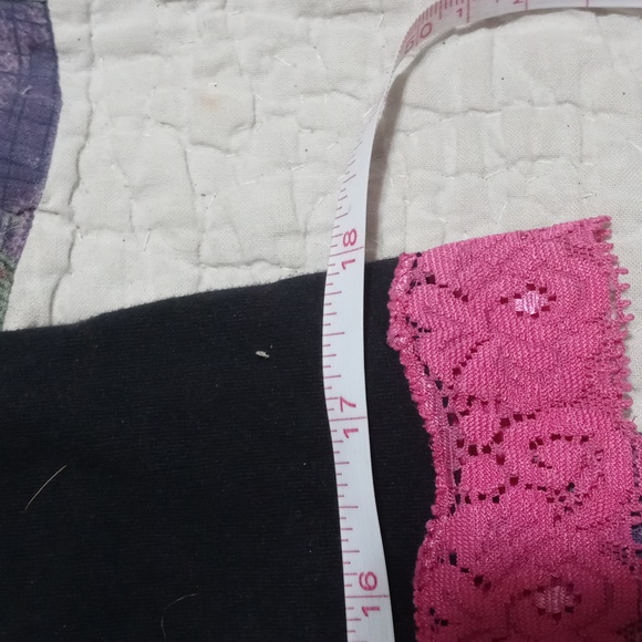 Bnwot!! Baby phat spaghetti strap tank top sz medium in black and pink pink lace - Picture 11 of 12